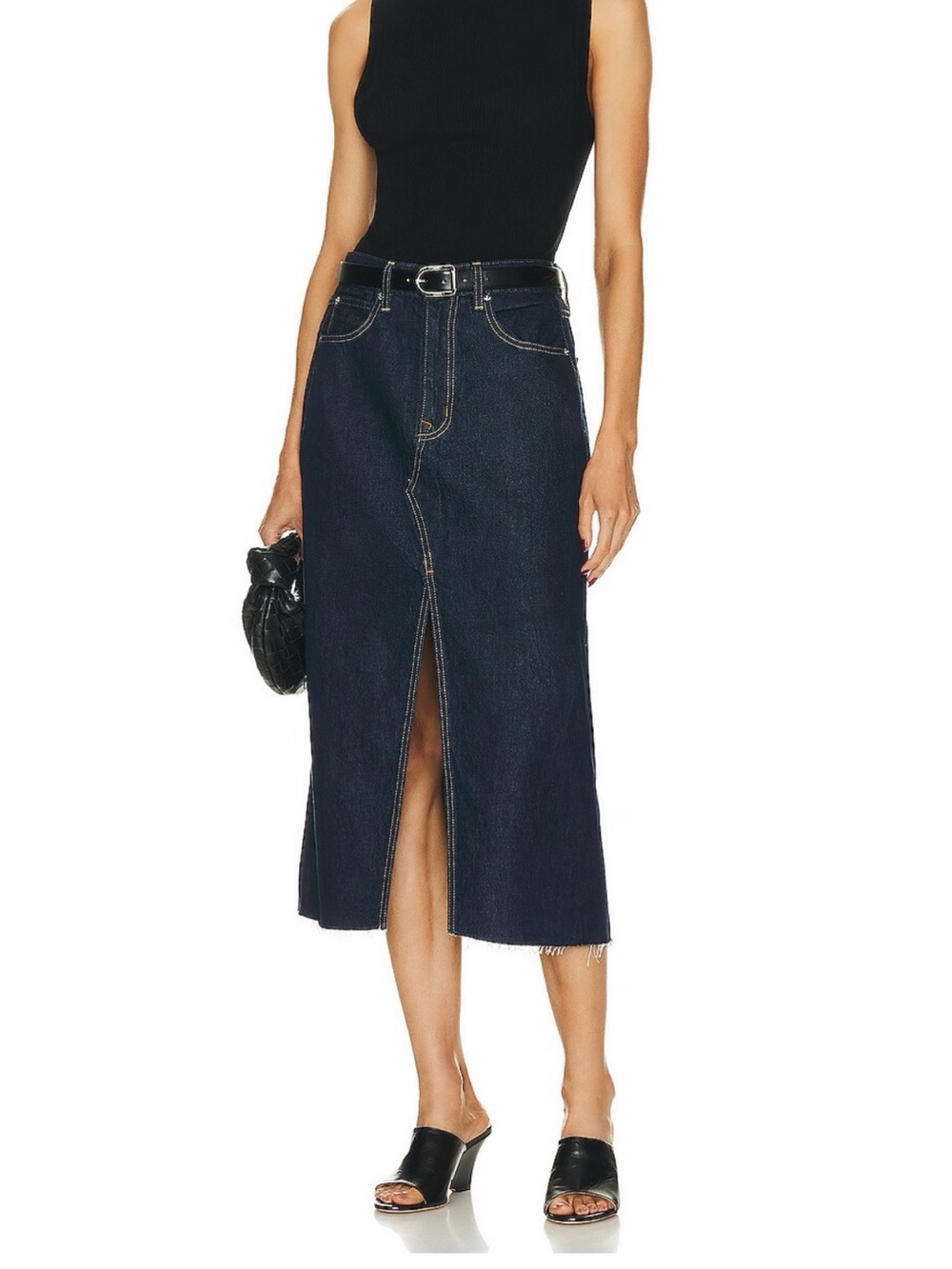 SLVRLAKE midi denim skirt
